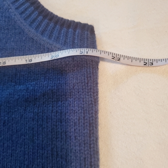 Duluth Trading Co 83% Lambswool Blue Full Zip‎ Sweater Sz L Vest - Picture 6 of 7